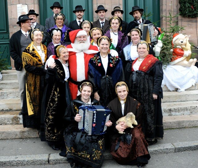 avec le pere noel à Montbéliard